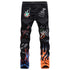 Fashion 3D Printing Jeans Skeleton Graffiti Men's Straight Pants